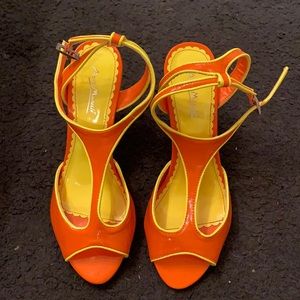Orange and Yellow Heels